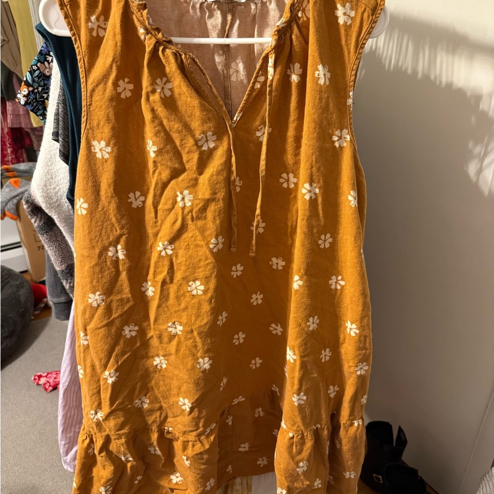 Sonoma Mustard Sleeveless Dress